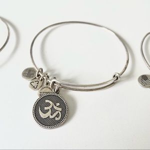 **SOLD** Alex and Ani ‘Ohm’ Symbol Silver Bracelet